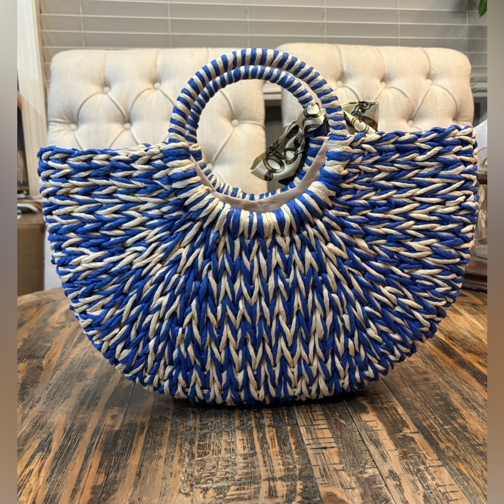New York CeeKlein Straw Woven Handbag - Picture 3 of 13